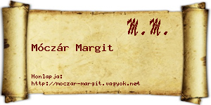 Móczár Margit névjegykártya