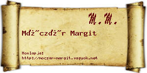 Móczár Margit névjegykártya